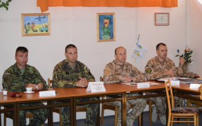 plukovník Švejda, major Štěpánek, kapitán Šoman a kapitán Ondruš